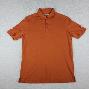 Tommy Bahama Polo Shirt Mens Small‎ Dark Orange Pima Cotton Performance